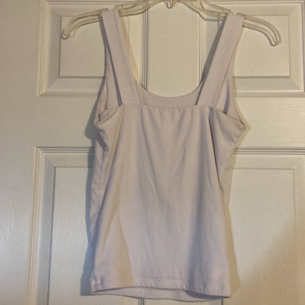 White Ribbed Tank - Picture 2 of 6